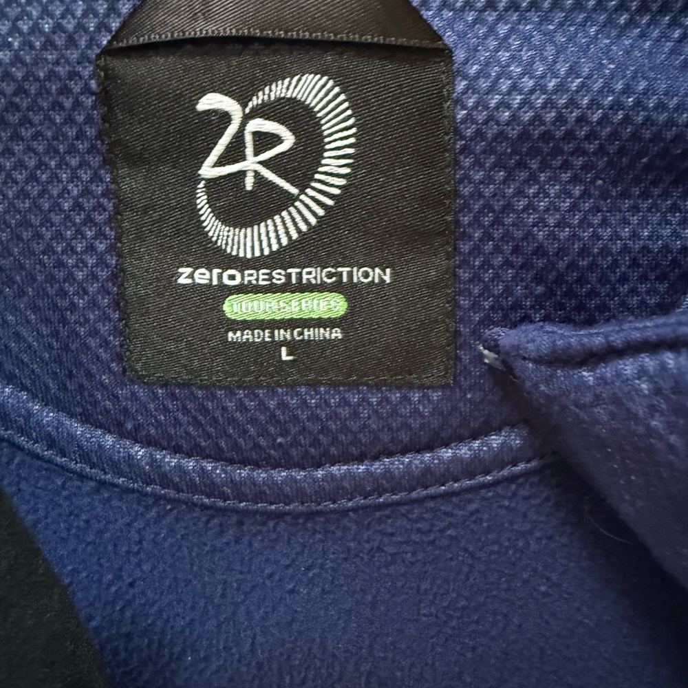 Zero Restriction Navy Quarter-Zip Pullover - men’… - image 3